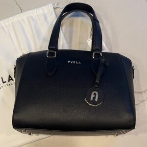 Furla Black Leather Tote NWT